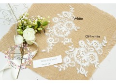 Bridal Lace Embroidery Motif 14, 20.5 x 13  cm